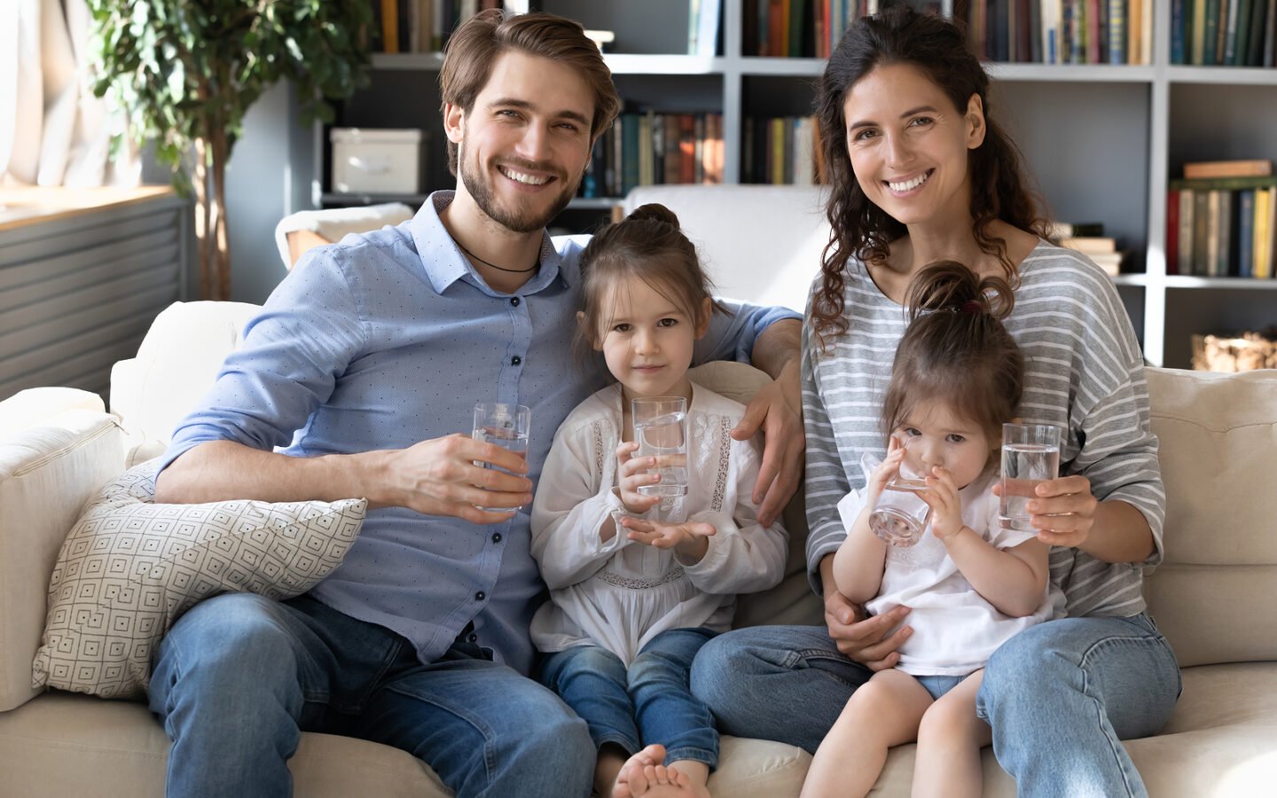 water-conscious family