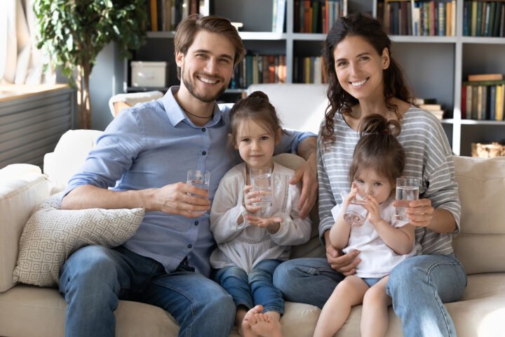 water-conscious family